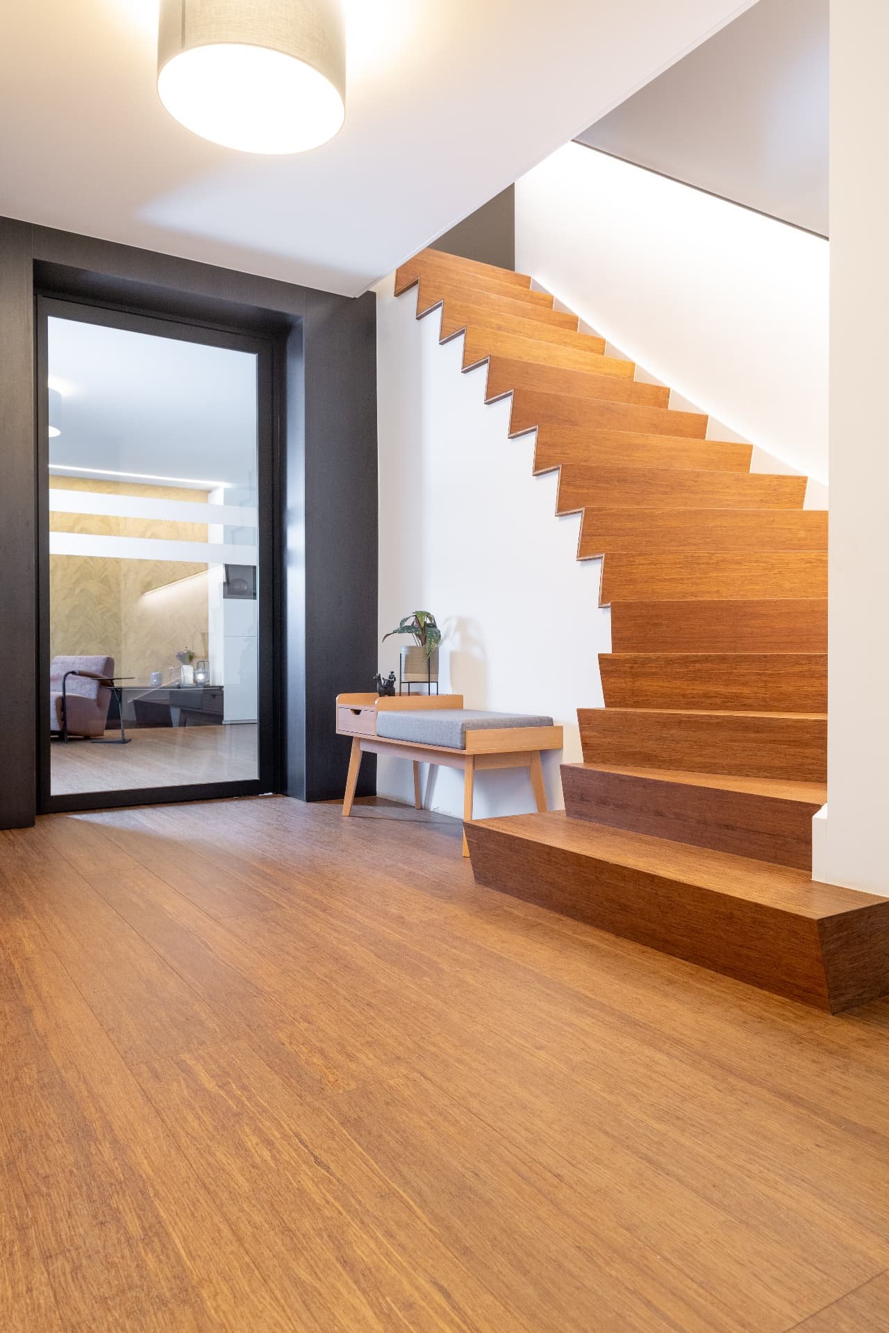 Habillage escalier — Bamwood Caramel